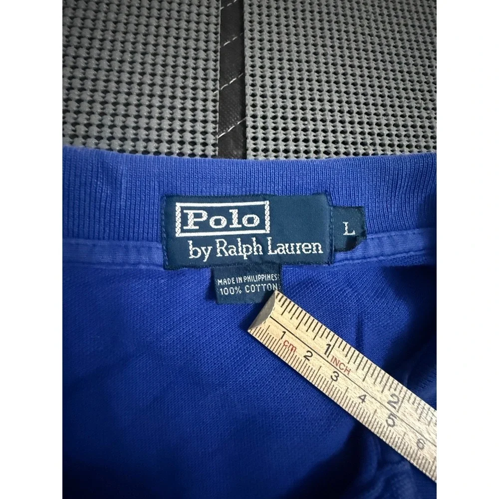 Polo Ralph Lauren Polo Shirt Mens L Royal Blue Short Sleeve Pony